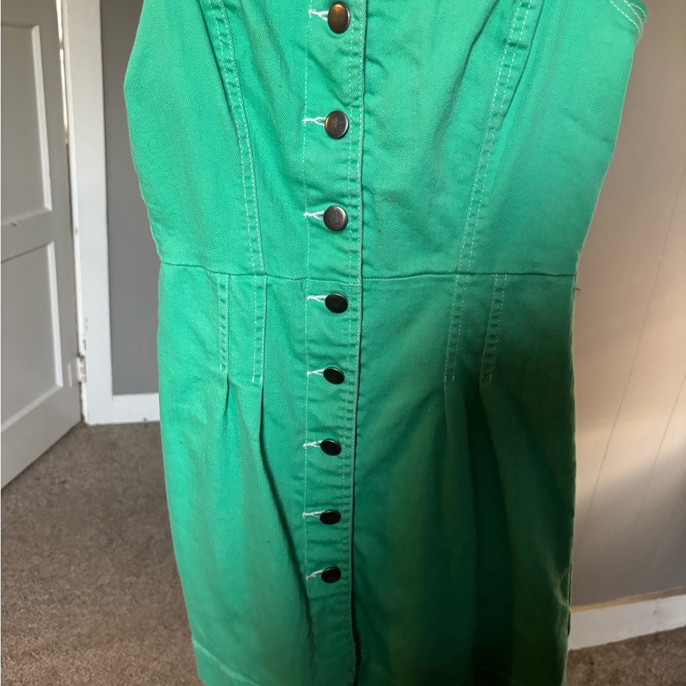 Green Button-Down Dress